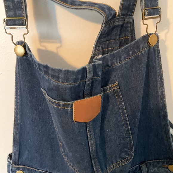 Dark Blue Oversized Overalls - Picture 3 of 5
